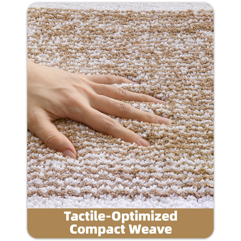 Tapis de bain avec envers antidérapant, Beige, L 30 po x l 20 po