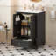 Meuble-lavabo avec lavabo en céramique et rangement à fermeture en douceur French Elegance-106779358