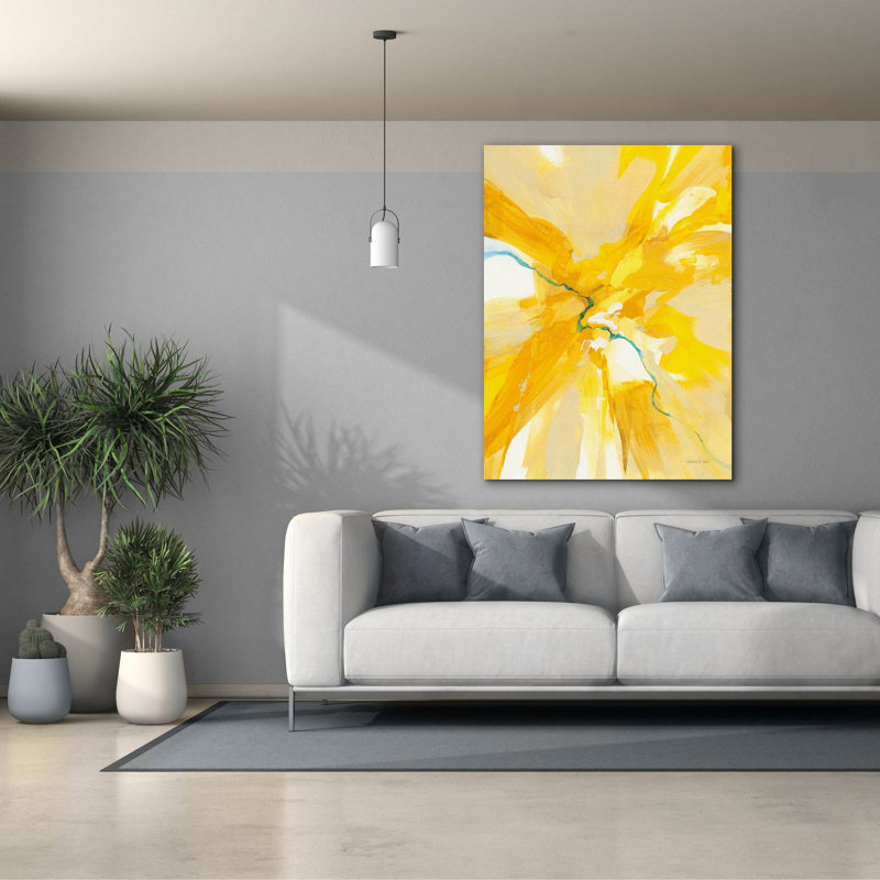 «Sunburst» par Danhui Nai, art mural sur toile, H 54 po x l 40 po