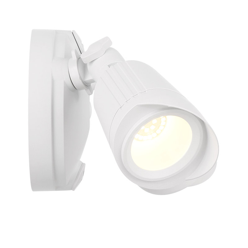 White Dual Head LED Outdoor Security Flood Light