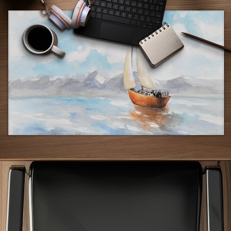 Sailboat landscape - 14.00"x24.25" Desk mat