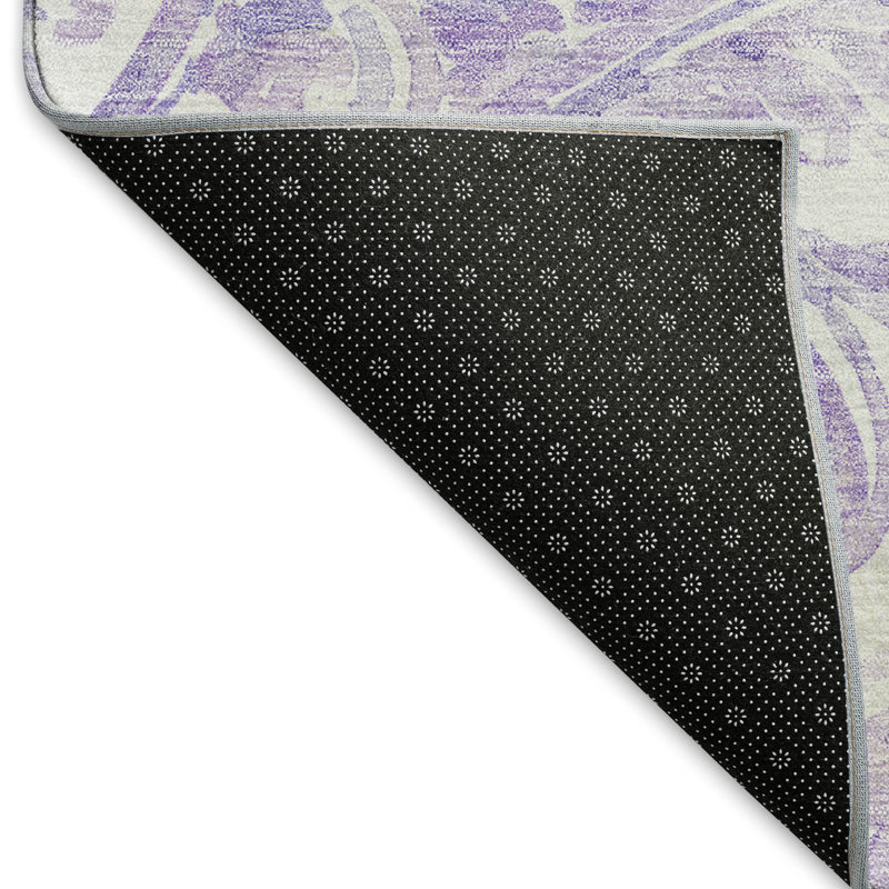 Premium Machine Washable Prisco Lavender Rug, Rectangle 10' x 14'