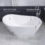 Baignoire de trempage autoportante en acrylique 55 po. X 27,5 po.