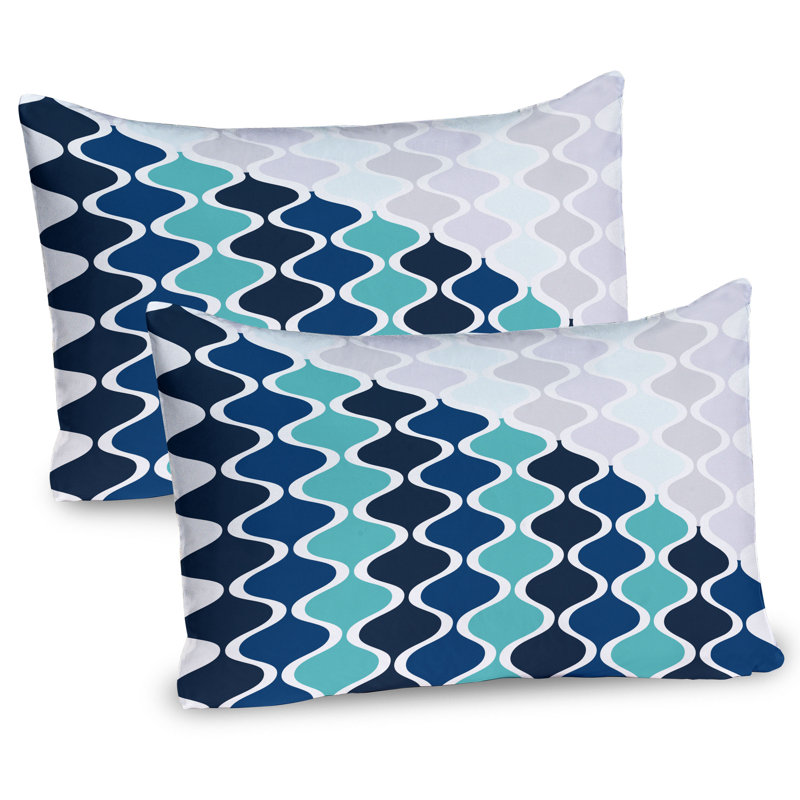 Ensemble de 2 taies décoratives à motif abstrait Ambesonne, H 20 po x l 26 po