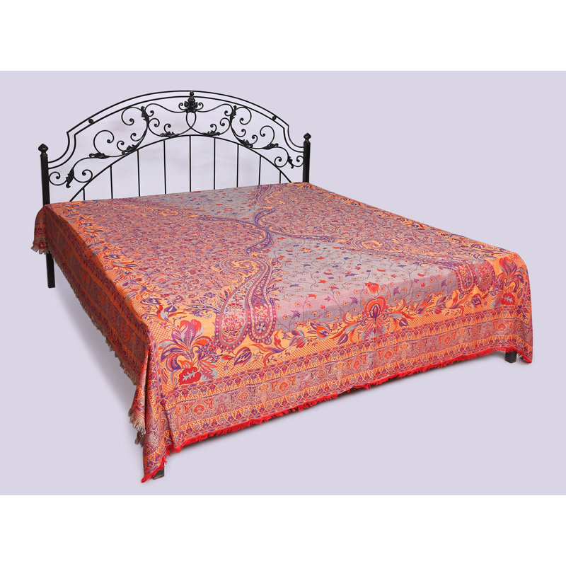 Couvre-lit en rayonne multicolore Exotic India