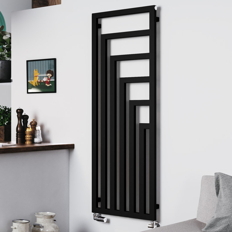 Angus Vertical Designer Radiator 1460Hx520W, Black