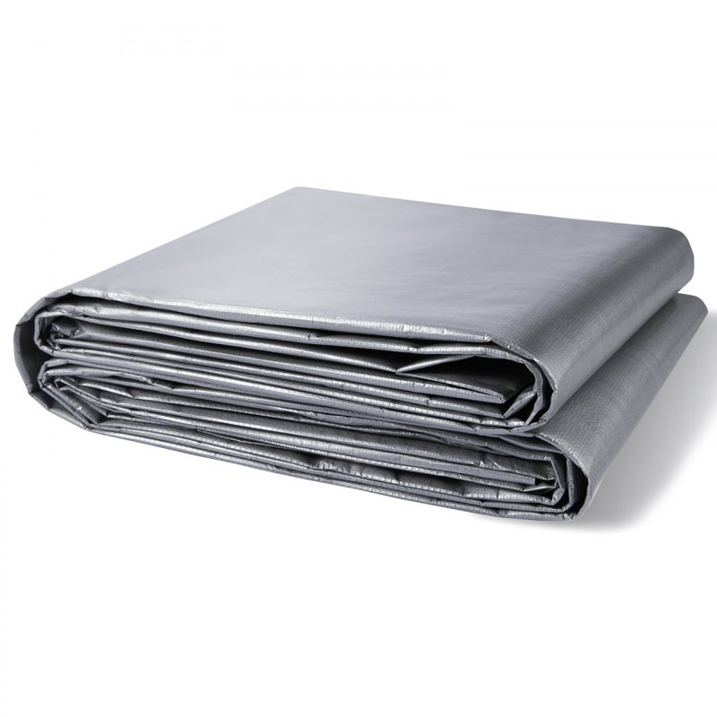 Tarp Waterproof, Plastic Poly Tarp Cover 10 Mil, Multi Purpose Tear UV, Silver, 0.2' H x 16' W x 20' D