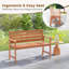 Banc d'extérieur en bois massif Carmino