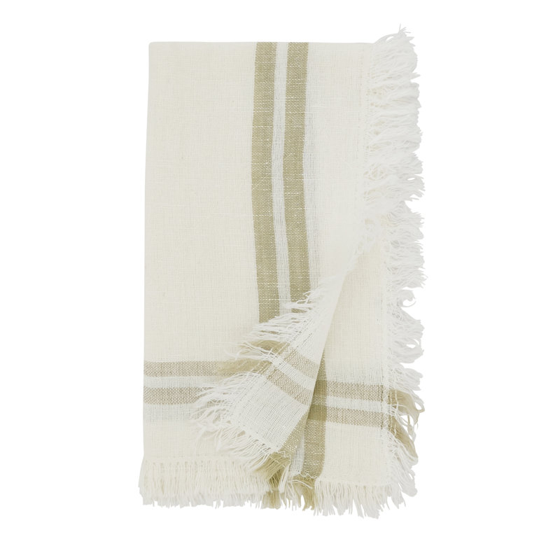 Bastian Collection 50% Cotton - 50% Linen Striped Rectangle Napkin
