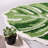  Green Leaf Mat, Large Monstera Cute Non Slip Palm Shaped Plush Fun Kitchen, Bathroom Bathtub Rugs Machine Washable（26"x21"）-2017878742-2018496175