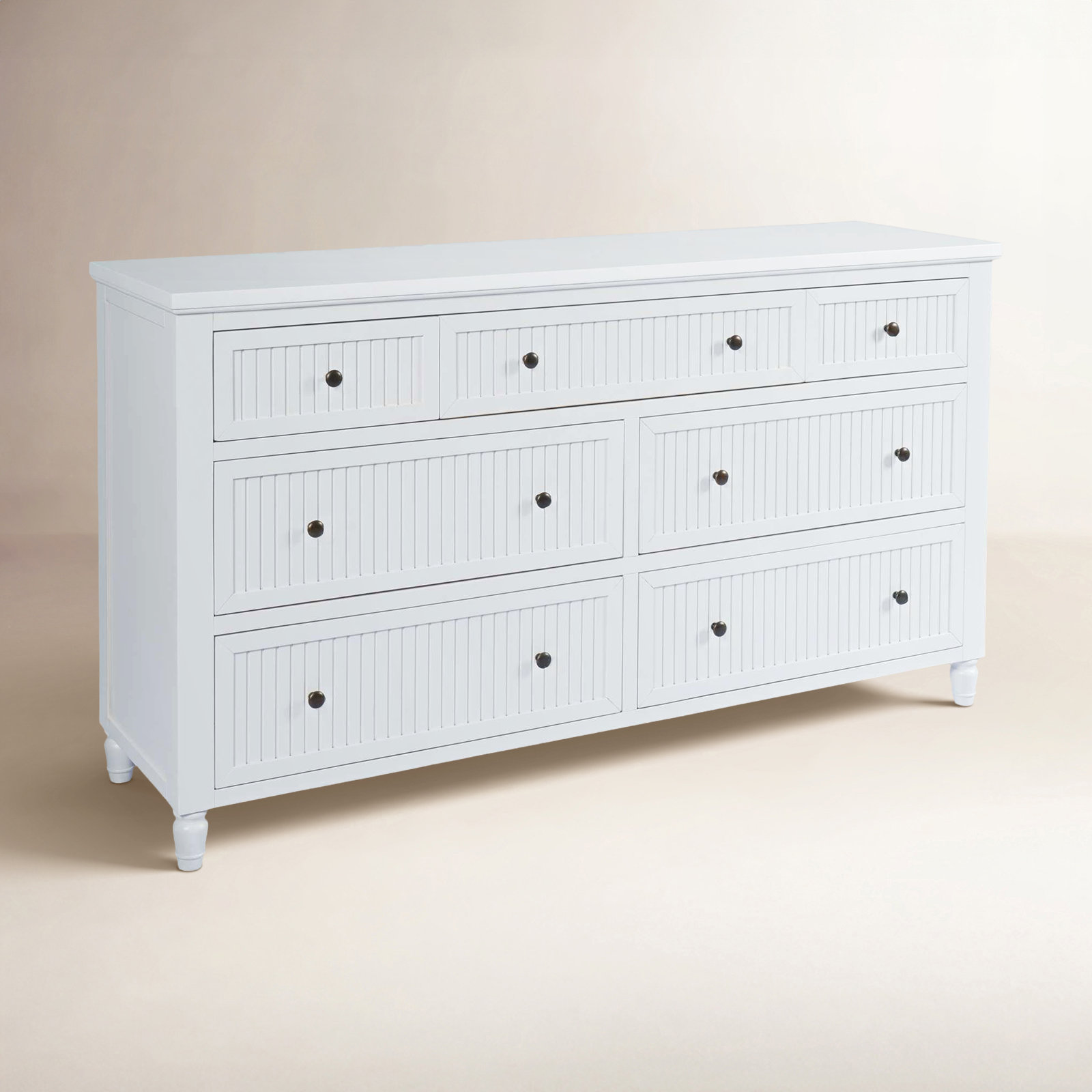 Pearce 67" Acacia Double Dresser, White