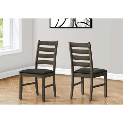 Chaise de salle à manger rembourrée transitionnelle, ensemble de 2