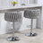 360° Fabric Cover Swivel Bar Stools Set Of 2, Adjustable Counter Height Bar Chairs With Woven Back & Footrest, Chromed  Bar Stools For Kitchen Island, Cafe, Pub-1983949210
