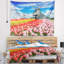 Tapisserie abstraite et moulins à vent hollandais-28496675