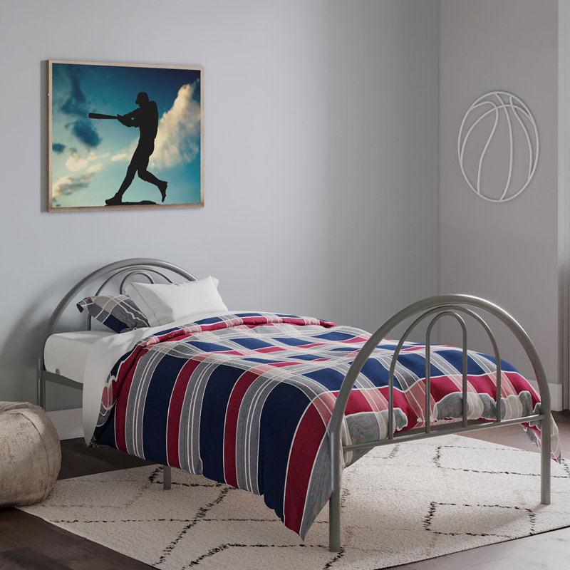 Brooklyn Metal Twin Bed, Earl Gray