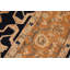 Tapis oriental rectangulaire en laine noir / orange 8 pi 1 po x 9 pi 7 po Silke