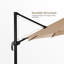 Parasol en porte-à-faux décalé en aluminium avec pivotement et inclinaison à 360 °, parasol de patio extérieur 10 pi avec manivelle et auvent ventilé, base vendue séparément-129009844-129009848-128890995