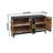 Jarae 55 Inch Sideboard Buffet Console with 2 Door Cabinet, Brass Coated Diamond Cut Handles