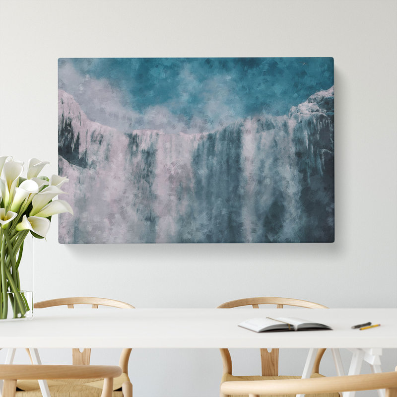 Above A Waterfall Painting - Wrapped Canvas, 35cm H x 50cm W x 3cm D