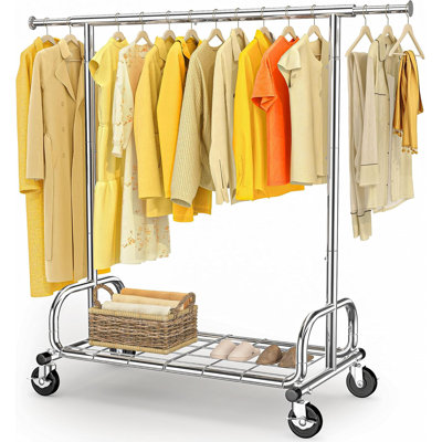 Adjustable Rolling Clothes Rack