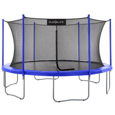 Plexalife 14 FT Round Trampoline Set with Safety Enclosure System - Backyard Trampoline - Outdoor Trampoline for Kids - Adults