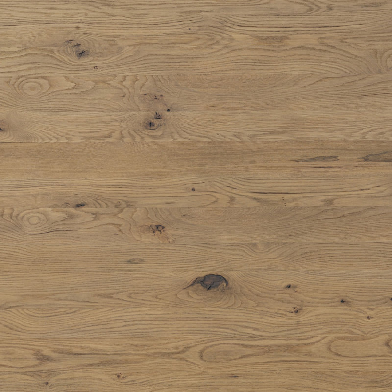 Noeline Solid Oak Dining Table, Resawn Worn, 30'' H x 96'' W x 96'' D