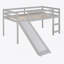 Loft Bed With Slide, Multifunctional Design, Twin (Gray)(OLD SKU: WF292715AAE)-77646553