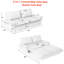 Canapé-lit convertible grand-lit 3-en-1, causeuse multifonctionnelle en velours pour un style de vie moderne et peu encombrant-1067155344