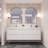 Azden 70.6" Wall-Mounted Double Bathroom Vanity Set-818294731