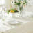 Jacquard Rectangle Tablecloth With Wide Lace Edge-2124036946