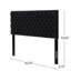 Tête de lit tapissier gris anthracite pour grand lit, ton grand contemporain tendance-130155386