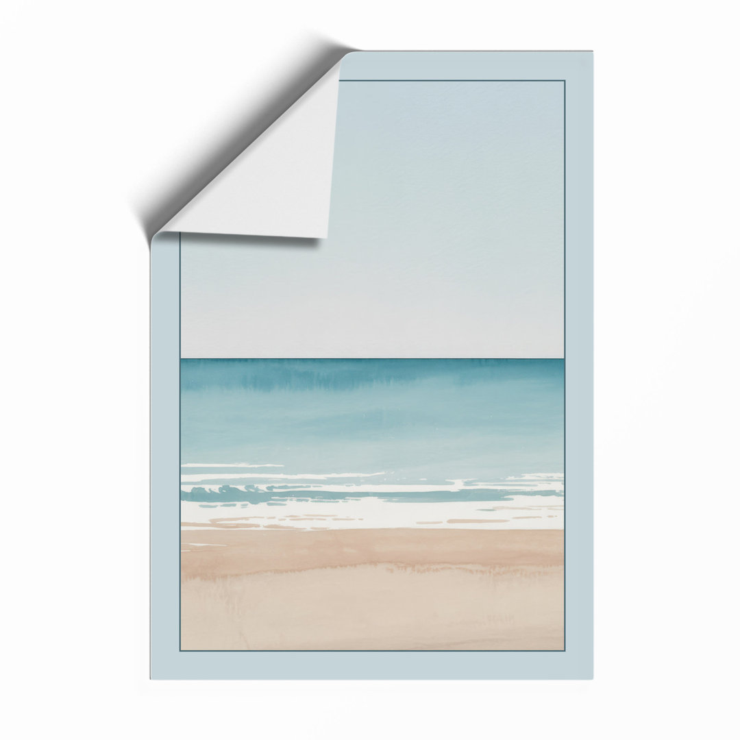 Calm Horizon Coastal - Framed Print