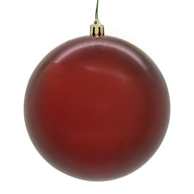  Ornement boule de bonbon rouge cramoisi 4,75 po.