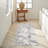 CK022 Infinity  Abstract Ivory/Gray/Blue Area Rug-83622330
