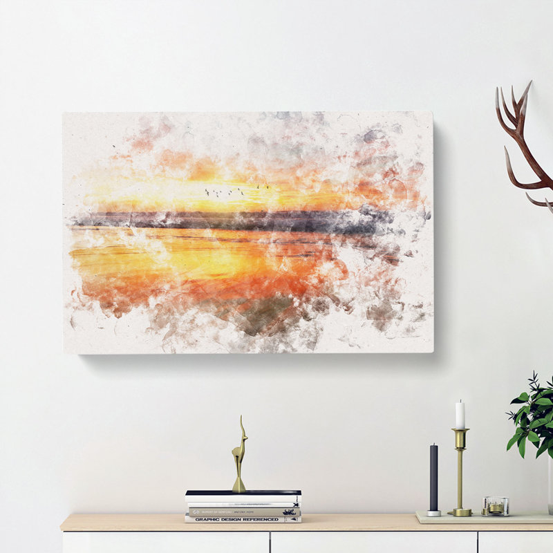 Sunset Over San Diego Beach - Wrapped Canvas Print, 60cm H x 91cm W x 4cm D