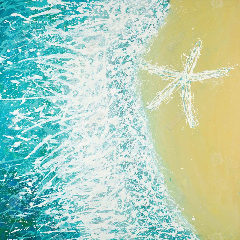 «Right Side Seastar And A Wave»