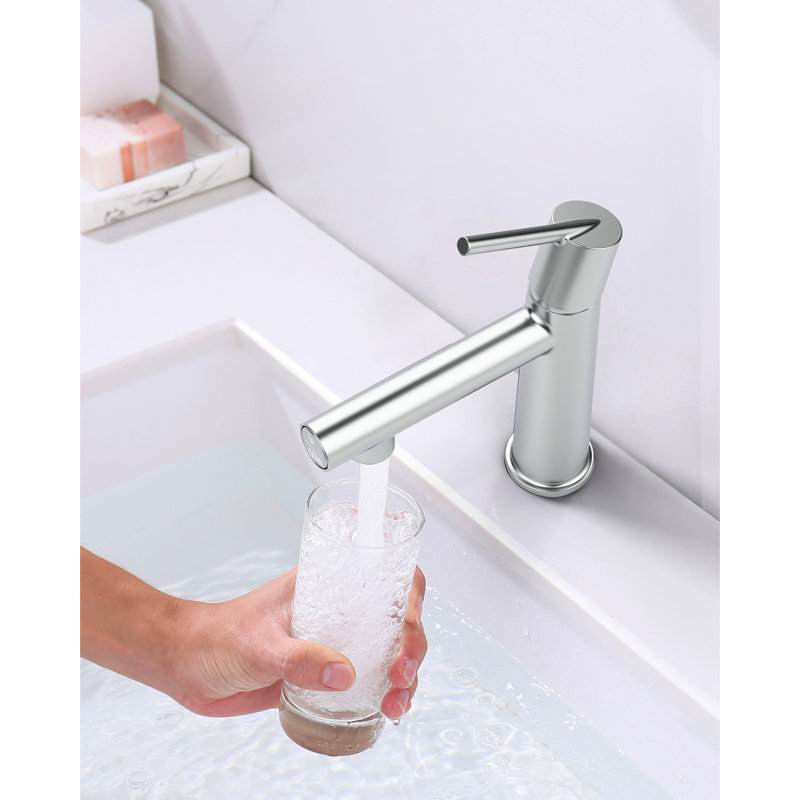 Robinet de lavabo de salle de bain à fixation sur le comptoir à 1 trou - Fonction d'écoulement et de fontaine Twoone, égratignure, écoénergétique, installation facile pour tous les utilisateurs