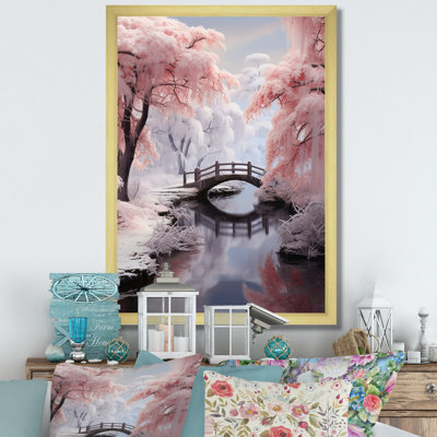 «Winter Peach Tree On Frosty Morning IV», reproduction d'art sur toile