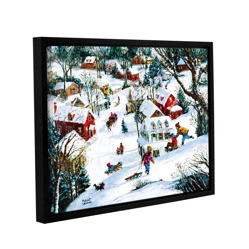 «Winters Playland», reproduction d'impression sur toile, H 8 po x l 10 po x P 2 po, Cadre noir