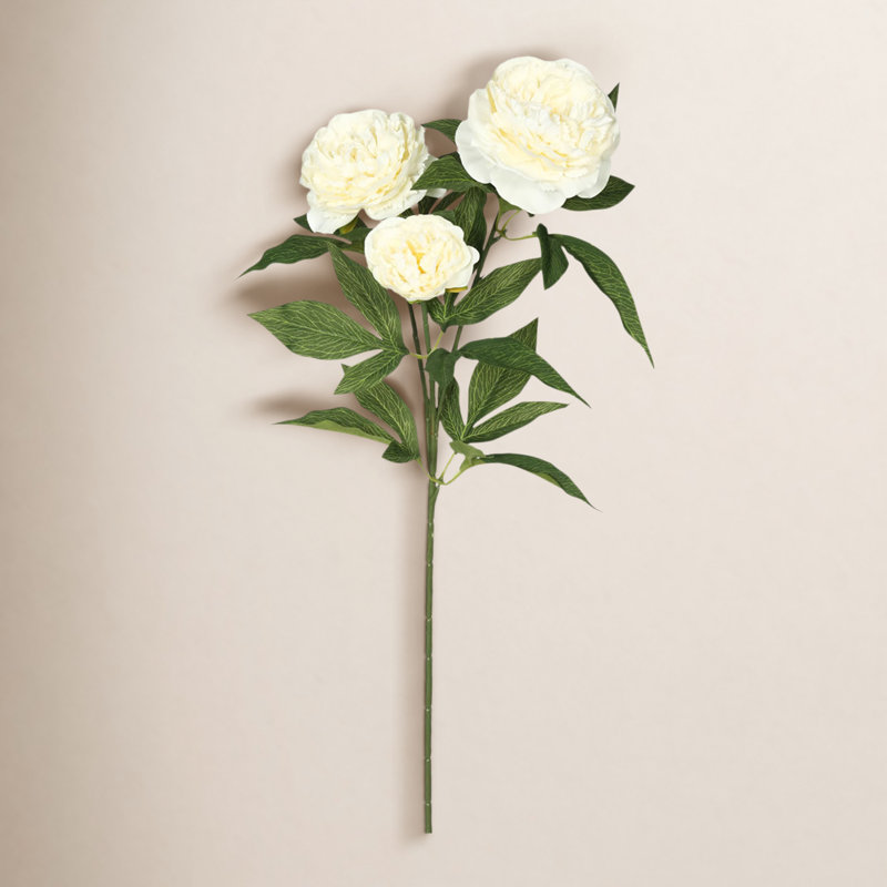 Frangia 27" Artificial Rose Spray, Cream