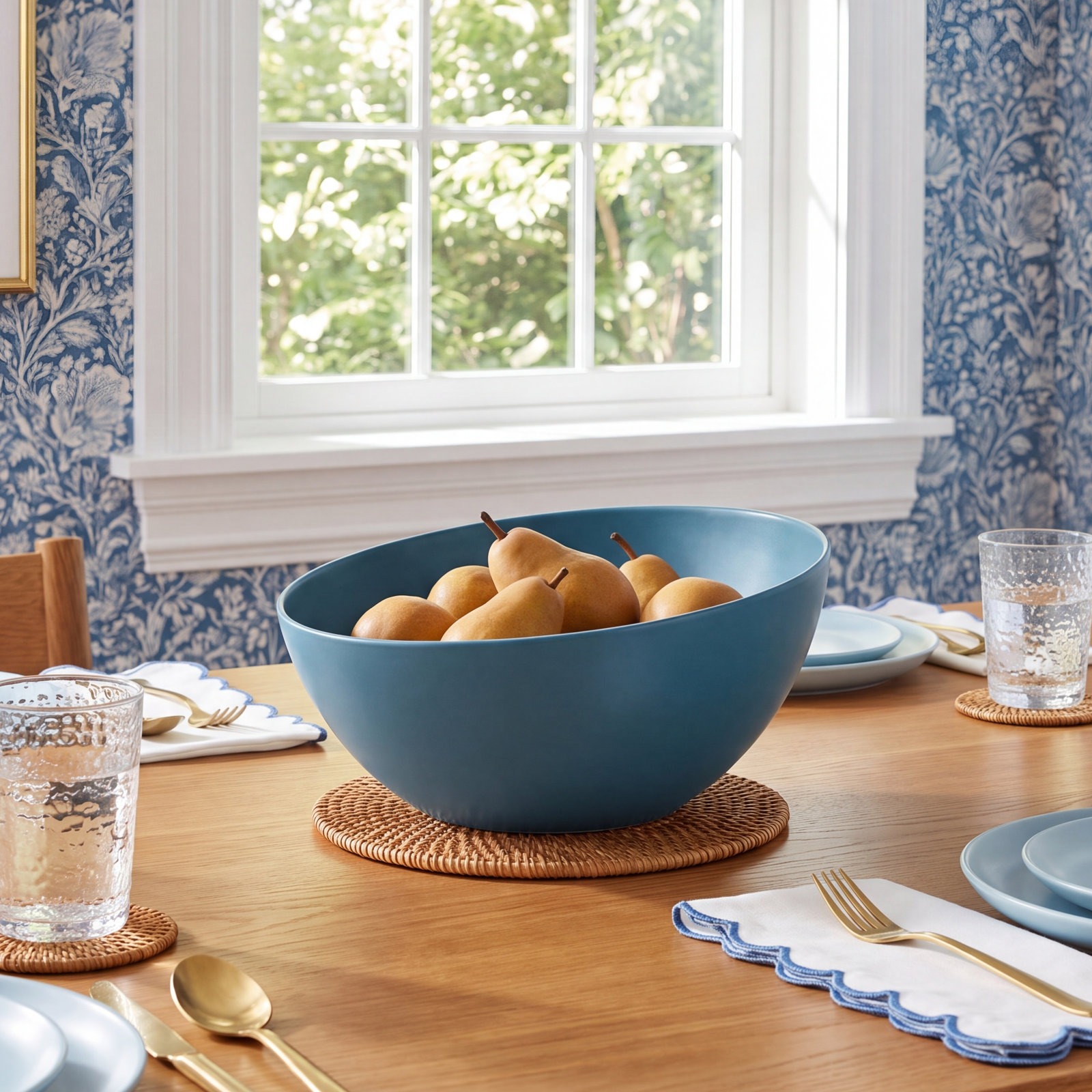 Orbit Serving Bowl, Blue
