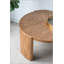 Table basse 32 po x 16,5 po avec pieds courbés, placage de frêne brun et plateau spacieux pour une vie élégante