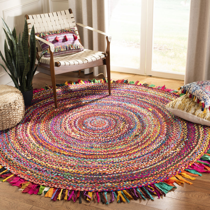 Brookes Hand Woven Cotton Rug, Round 6'