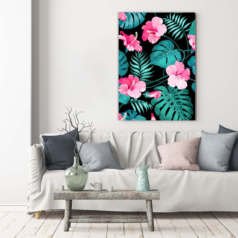 Hawaiian Flowers - Wrapped Canvas Print