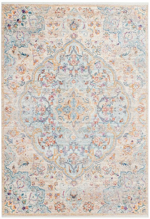 Bachus Damask Viscose Area Rug, Rectangle 183 x 274 cm