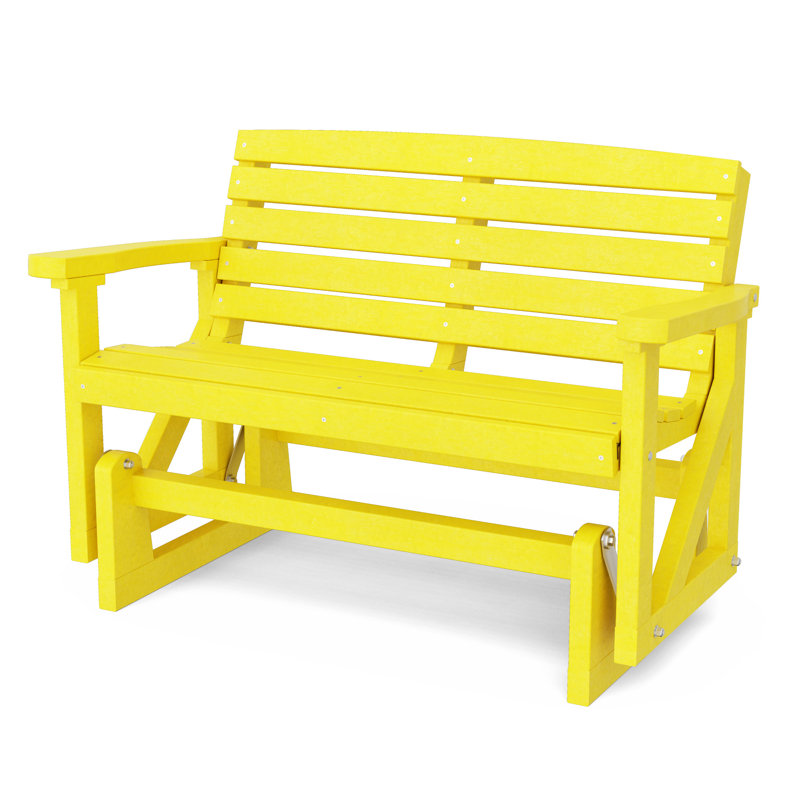 Fauteuil oscillant classique double, Jaune citron
