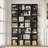 84.7"H X 47.2"W 7-Tier Standard Wood Curved Storage Bookcase-942124352