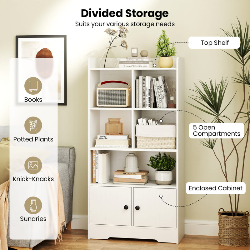 120cm H x 60cm W Particle Board Cube Bookcase