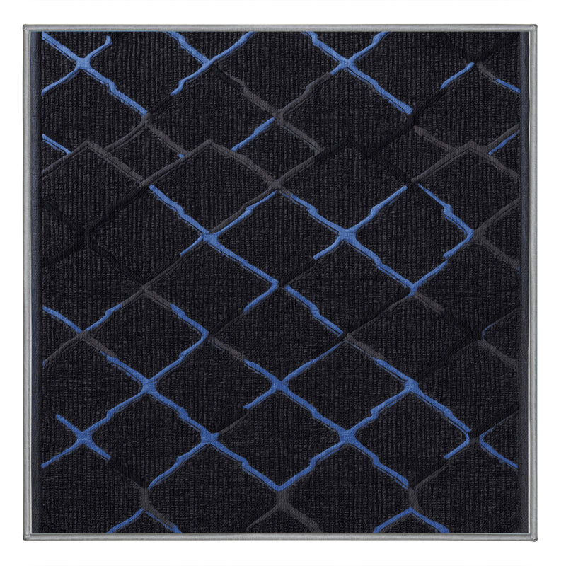 Machine Washable Trellis Gray Area Rug, Square 8'