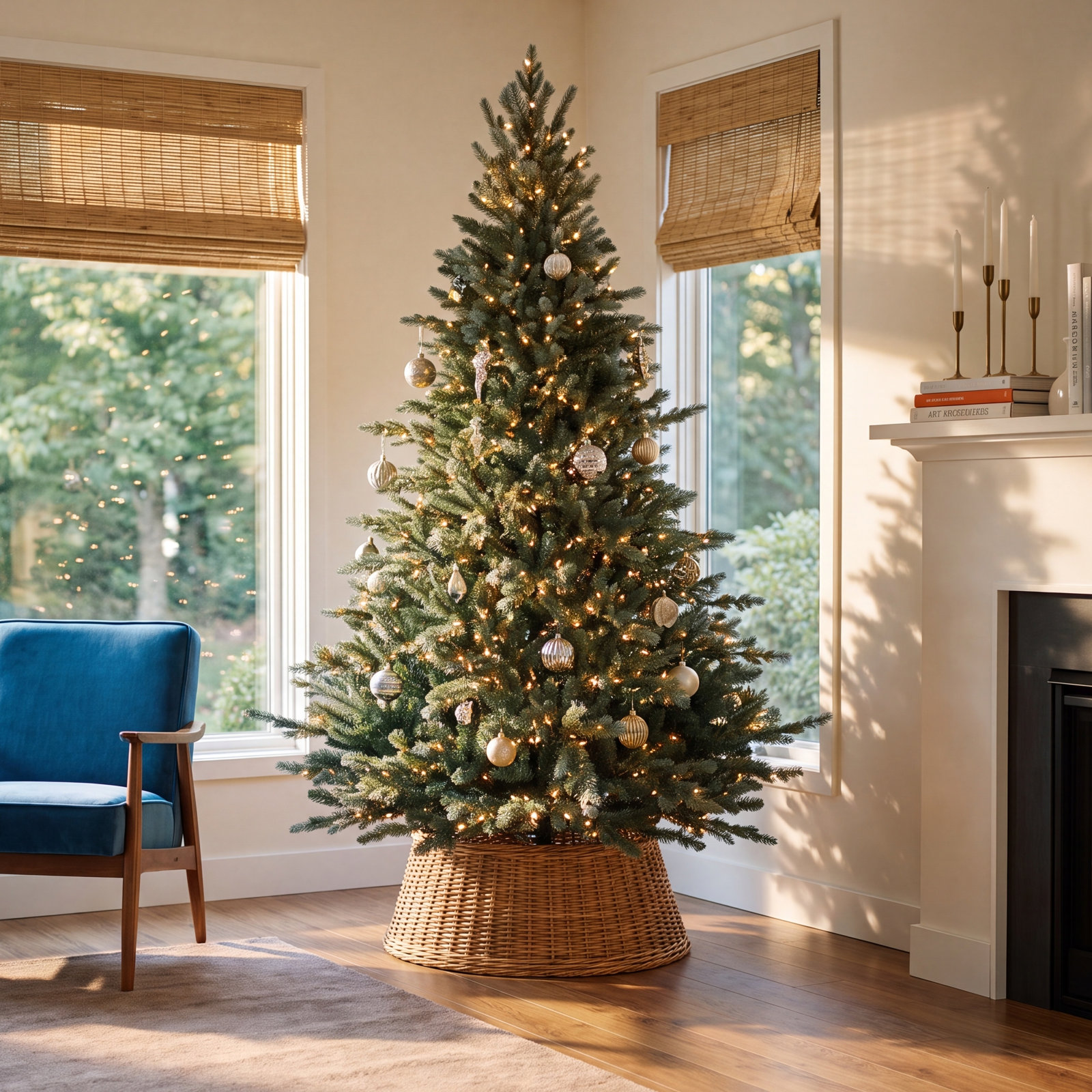 Lighted Artificial Spruce Christmas Tree